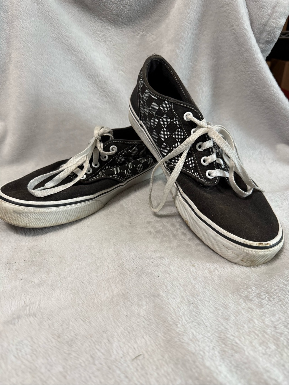 Vans Black & White Checkerboard Low-Top Sneakers